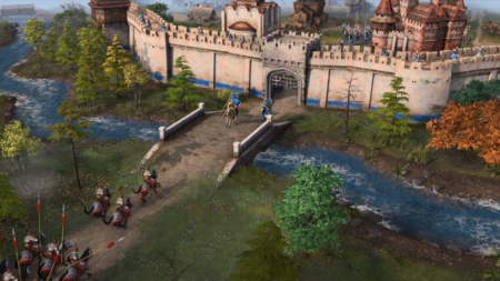 An image of Age of Empires 4 gameplay, one of the free big games this weekend.