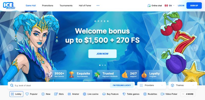 ICE Casino Canada Welcome Bonus