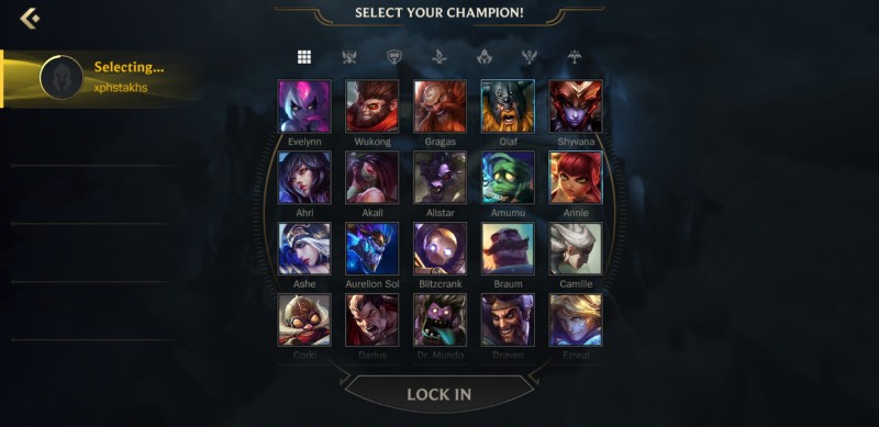 LOL Wild Rift Champion List