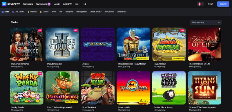 Skycrown CA Microgaming