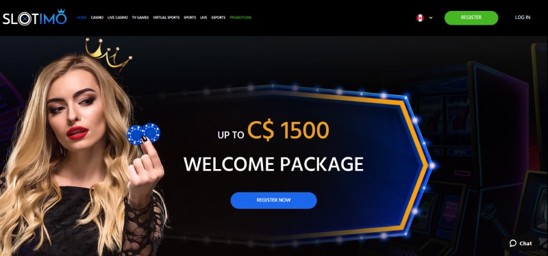 Slotimo CA Homepage Desktop