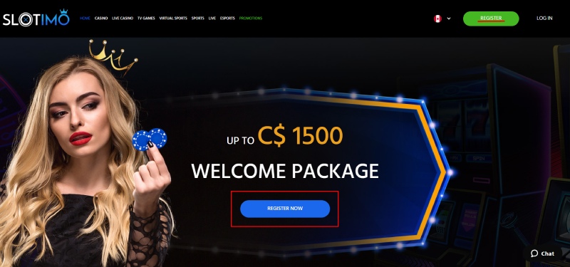 Slotimo CA Registration 1 Desktop