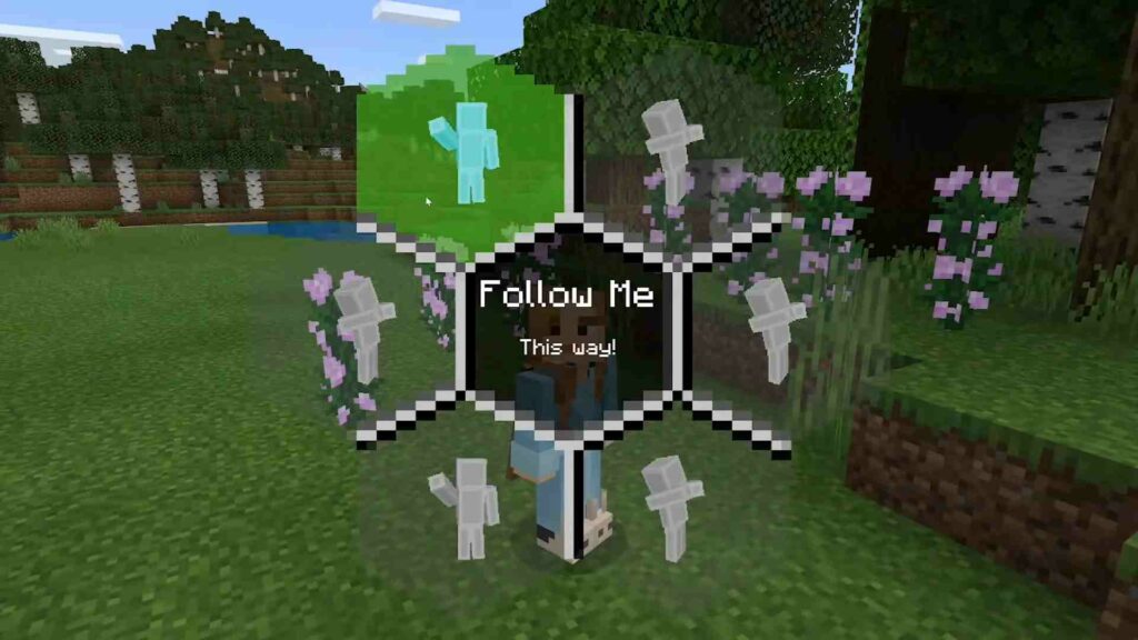 minecraft's new emote features update