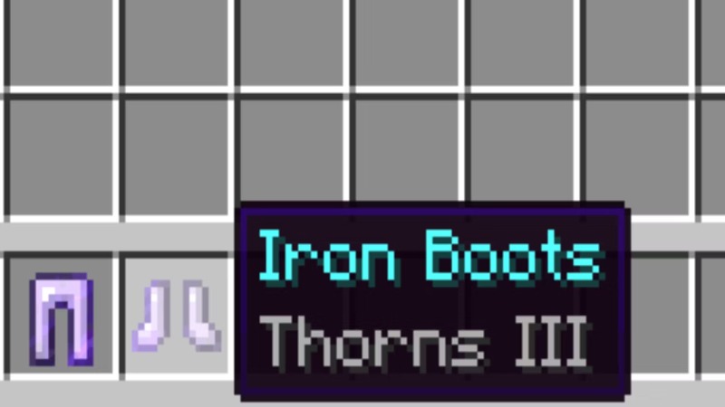 thorns 3, one of the best armor enhancements in minecraft
