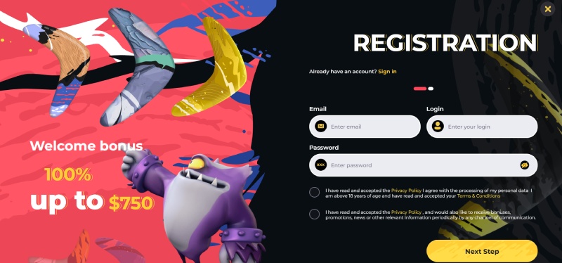 Boomerang Registration 2 Desktop