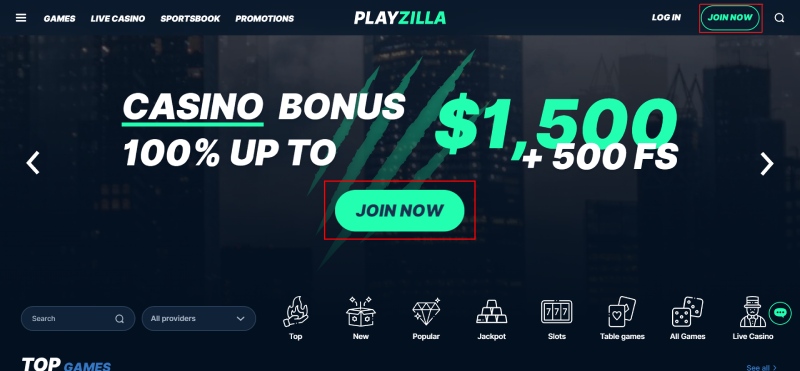 Playzilla Registration 1 Desktop