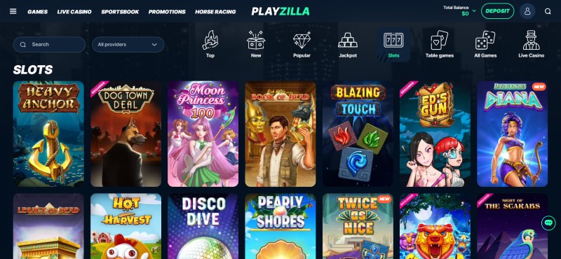 Playzilla Slots Desktop