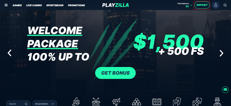 Playzilla Deposit