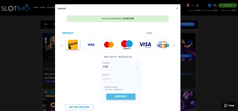 Slotimo Active Bonus