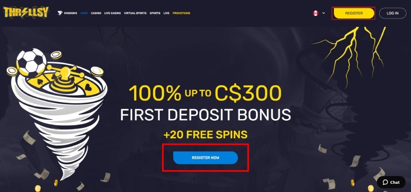 Thrillsy Registration Desktop