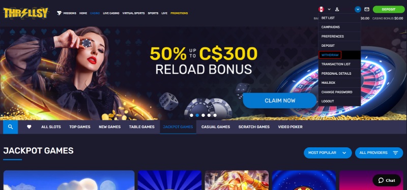 Thrillsy Withdrawal Desktop