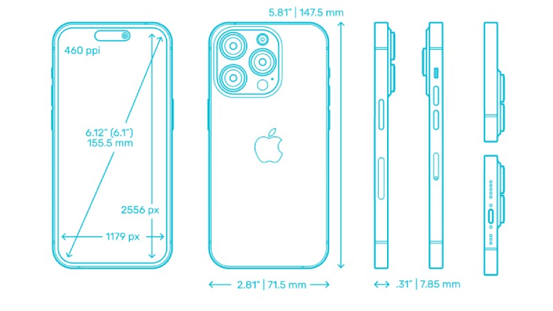 iphone 14 Measurements