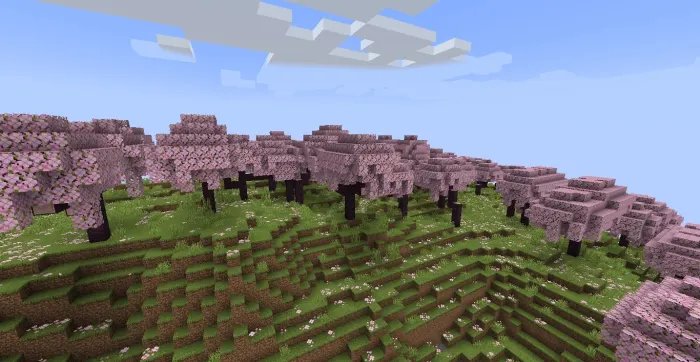 minecraft 1.20 trails and tales cherry blossom trees