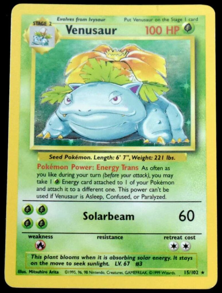 1st Edition Shadowless Base Set Venusaur