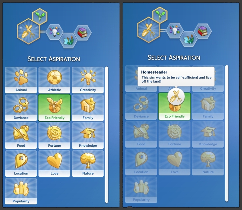 aspirations in sims 4