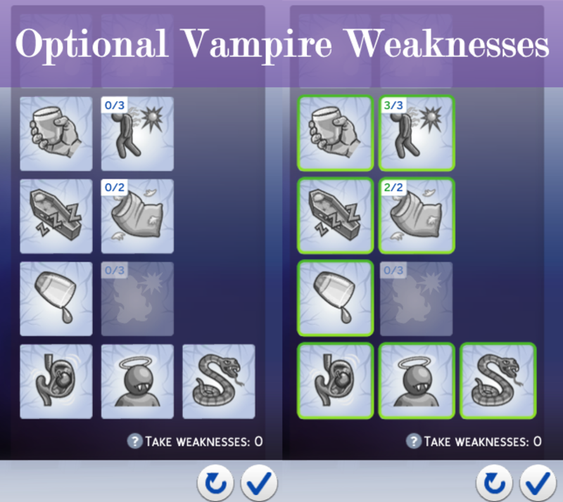 the sims 4 vampire weaknesses