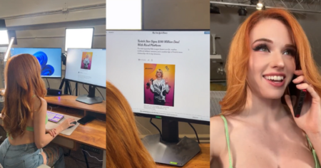 Amouranth has bid goodbye to Twitch