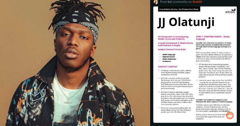 British Schools Now Teach KSI’s Rise to Stardom in Media Studies The inclusion of KSI in the media studies curriculum