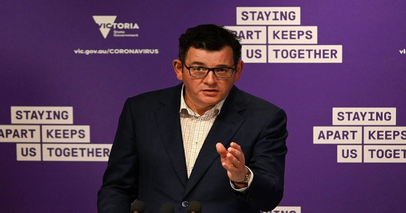 Victoria Australia Premier Dan Andrews in a Press Conference
