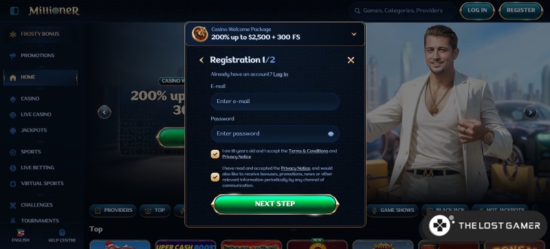 registration at Bitcoin Casino